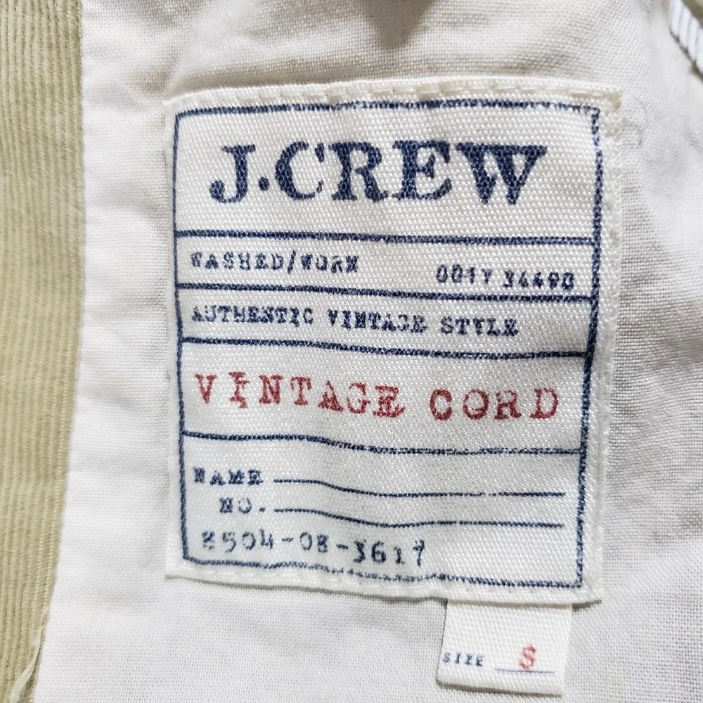 VTG Y2K J Crew Blazer Jacket Men S‎ Tan Corduroy Sport Coat Academia Professor